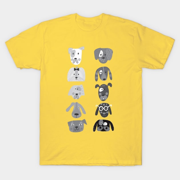 Dog Themed Value Scale for Art Teacher Artist T-Shirt by August Design